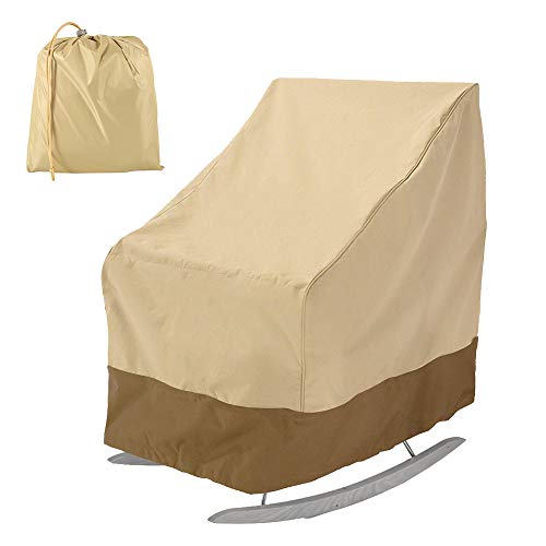 willkey Patio Rocking Chair Cover Waterproof Garden 420D Breathable Oxford Fabric Durable Anti-UV Outdoor Furniture Protector 99 * 83 * 70cm