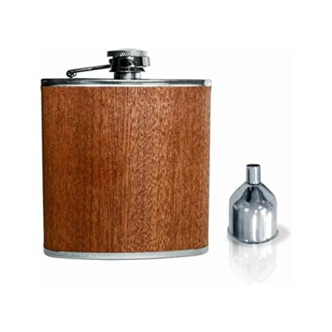 VB VIN BOUQUET Petaca de Madera, Acero Inoxidable Cover