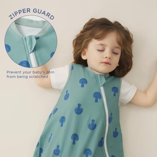 Image of Duomiaomiao 0.5 TOG Wearable Blanket 6-12 Months,Toddler Sleep Bag 100% Cotton,Breathable Lightweight Baby Sleep Sack with Feet