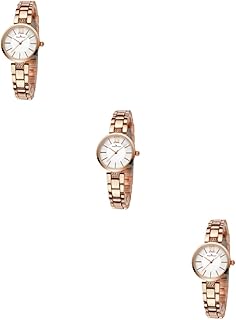 Assistir 3 Peças Relógio Feminino Pulseiras De Relógio De Couro Para Meninas Relógio Feminino Pulseira Relógio De Personalidade Estudantes Relógio De Cristal Unissex Relógio De