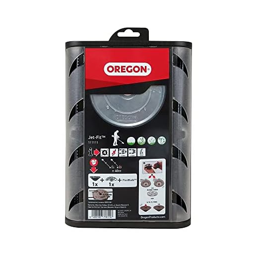 Oregon Jet Fit 4-Faden- Mähkopf - Einfaches Faden Wechseln für Gerad Schaft - Motorsense und Freischneider 40cc Plus, für Professionellen oder Intensiven Gebrauch, mit FlexiBlade-Mähfäden(111111)