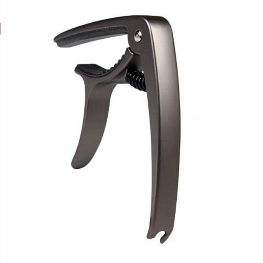 Capotasto per chitarra Accessori per chitarra Capotasto per chitarra a mano Clip di trasposizione per chitarra in lega di alluminio per una facile trasposizione (Color : Grey, Size : One Size) (Grey