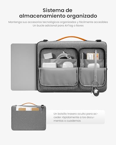 tomtoc Maletín Bandolera para Portátil para 13 Pulgadas MacBook Air M4/A3240 2025, M3/A3113, M2/A2681 M1/A2337 A2179 A1932, 13'' MacBook Pro M2/M1, 13'' Surface Pro 11th/10/9, Funda Bolsa Ordenador - imagen 6