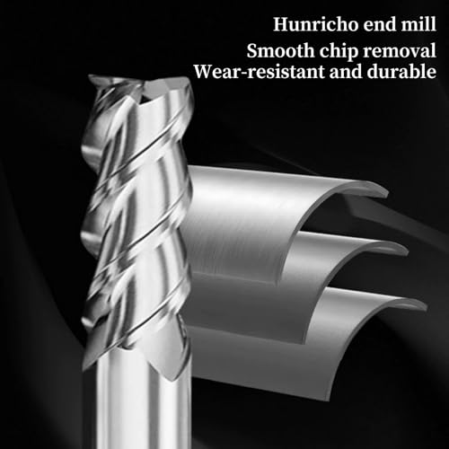 Image of 6pcs 1 /2 inch 1 /8 inch 3 /16 inch 1 /4 inch 5 /16 inch 5 /8 inch Carbide End Mills Set-high Speed Steel HSS 4 Flute Straight End Mill Cutter