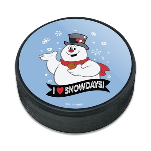 Frosty I Love Snowdays Ice Hockey Puck