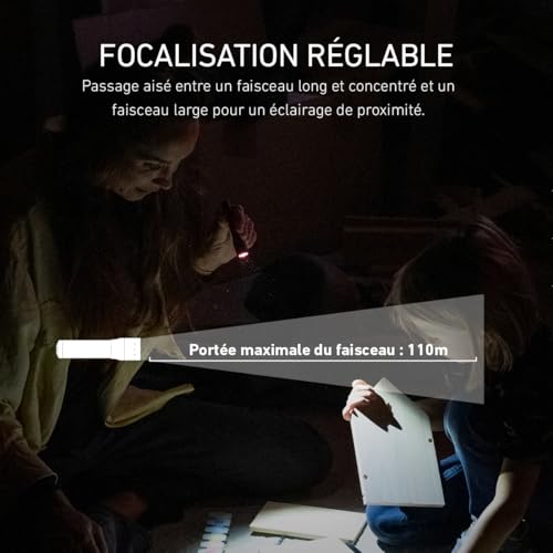 Mini lampe torche LED Ledlenser P3 Core compacte de 90 lm avec pile AAA pour rando