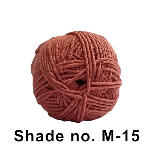 Image of VCR 4ply Dark Maroon Yarn, 100 Grams Hank, 190 Meters Length, Acrylic Ball for Crochet and Knitting, Soft Crosia Threads, Pack of 1 Yarn, Suitable for DIY Crafts