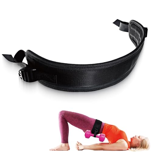 Cinturón De Empuje De Cadera De Ejercicio,Acoplar Mancuernas En Ejercicios De Cadera,Hip Thrust Belt For Dumbbells Kettlebells,Cinturón Para Hip Thrust,Carga Para Levantamiento De Pesas,Negro,Kiuiom