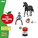 Schleich Farm World - 7PC Barrel Racing Set - Western Rodeo Toy Playset with Cowgirl Figurine, Horse Figure and Accessories - Realistic Farm Toys for Boys and Girls - Kids and Toddlers Ages 3+ | 42576