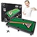 Weather Mini Pool Billardtisch - Tischbillard Spielzeug | Mini Pool Billiard Mit 2 Queues Und 15 Kugeln | Geschicklichkeitsspiel Spieltisch Für Familienspiele, Camping, Partys