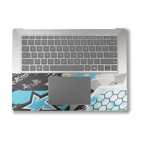 Image of Laptop Skin Compatible with Alienware M18 R2 (2024) - Grunge Cyan - Premium 3M Vinyl Protective Wrap Decal Cover - Easy to Apply | Crafted in The USA by MightySkins