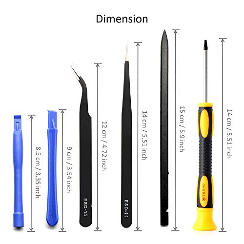 14 in 1 Torx Screwdriver Set, Complete Screwdriver with T3 T4 T5 T6 T7 T8 T10 Security Torx Bit, Repair Tool Kit for Hard Driver, Xbox, Macbook, PS4, Electronics, Ring Doorbell,Knife