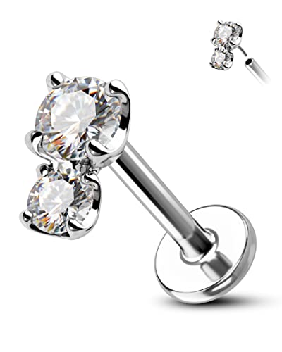 COCHARM 14K White Gold Cartilage Earring