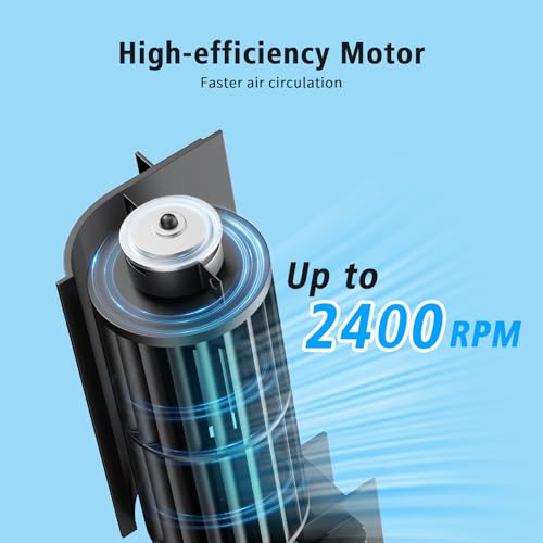 Vck Tower Fan, 80° Oscillating Table Fan With 3 Speeds, Fast Cooling, Quiet Operation, Portable Bladeless Fan thumb #4