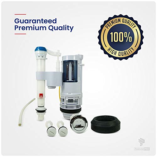 Foreverpro Dfvfvk Universal Water Saving Dual Flush Valve And Fill Valve With Push Button Toilet Repair Kit Fits Standard 2 Inch Drain #TOP6