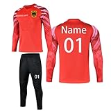 Benutzerdefiniert Torwart Trikots für Erwachsene/Kinder Torwarttrikot Set mit Name Team Logo