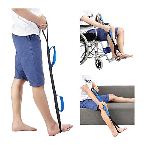 Leg Lifter Strap Starrer Fußheber & Handgriff - Ältere, Behinderte, Behinderung, Pädiatrie 35 ”Mobilitätshilfen für Rollstuhl, Bett, Auto, Couch, Hüft- und Knieersatz Cover