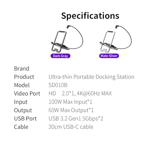 Support de jeu pliable pour console portable avec dock multi-ports et angles réglables - 3