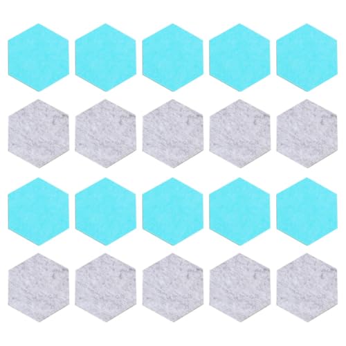 20 de fieltro hexagonales autoadhesivas tablero suave cuadros 2