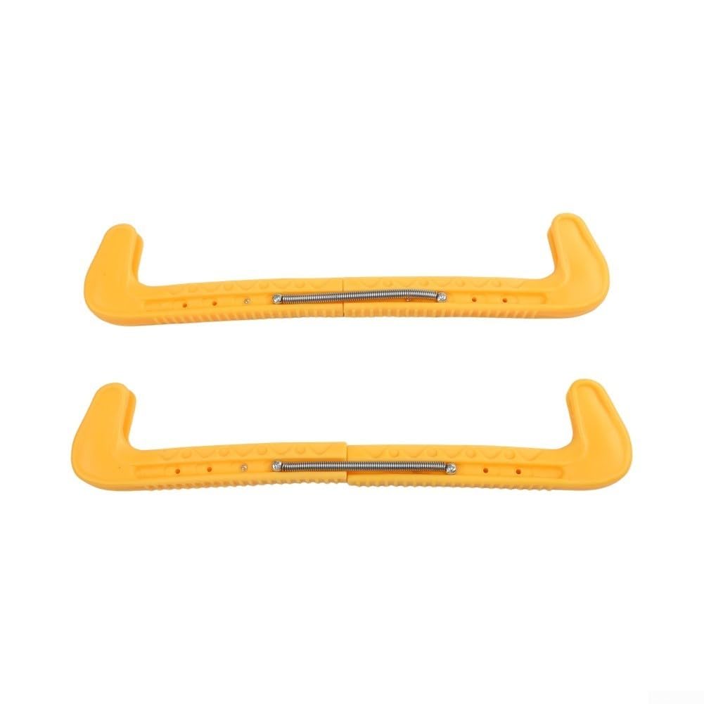 Adjustable Ice Skate Guards Figure Hockey Skates(Yellow)