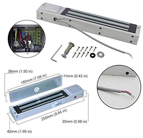 1 Door Access Control Systems With Outdoor Rainproof Metal Keypad Reader 600Lbs Electromagnetic Lock Exit Button Rfid Usb Reader 110~240V Power Box Card Key Fobs Doorbell Phone App Remotely Open Door #TOP5