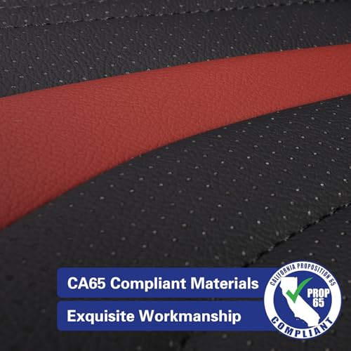 Image of EKR Rav4 Seat Covers Custom Fit for Toyota Rav4 (Hybrid) SE /XSE 2026, Car Seat Cover Full Set for SUV,Factory-Style Upgrade, Easy-Wipe Protection,Faux Leather(Black +Burgundy)