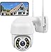 Produktbild PTZ IP Dome Kamera Aussen WLAN Überwachungskamera 1080P Pan 320°/ Tilt 90°, Zwei Wege Audio, APP Alarm, IR Nachtsicht, Bewegungserkennung, IP66 Wasserdicht, Fernzugriff