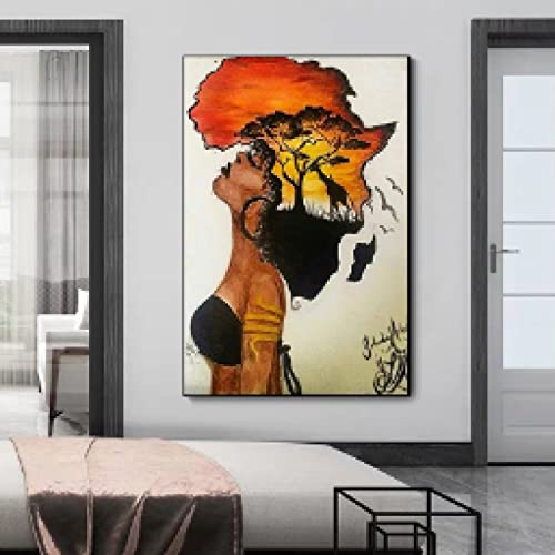 Art mural Afrique impression sur toile haut de gamme format 60x90 - 4