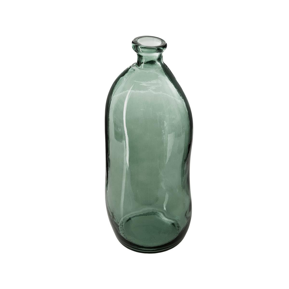 Jarrón de Botella de Vidrio Reciclado Caqui