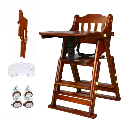 ZOOBLY ベビーチェア ハイローチェア 完成品 折りたたみ 木製 足置き2段階調整 ダイニング 二層テーブル 一台多役 4段階高さ調整 立ち上がり防止 ベルト付き 子供用椅子 キッズチェアー 離乳食 お手入れ簡単