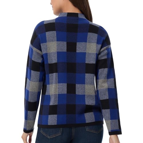 Image of Jones New York Women's Mock Neck Long Sleeve Jacquard Sweater