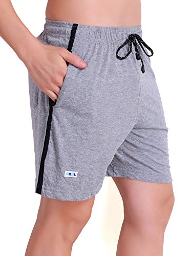 Image of T.T. Cotton Blend Shorts for Men | Regular Fit | Elasticated & Zipper | 2 Sided Pockets & 1 Back Pocket | Solid | Above Knee Length Bermuda Short | Ideal for Casual Outings