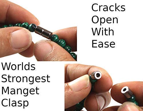 Miniatura 5 de Malachite Crystal Necklace for MenWomen Genuine Gemstone Malachite Jewelry Handcrafted by Master Shaman made in USA (15, 01 6mm Bead Diameter)