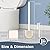 2 Pack Silicone Toilet Brushes & Holders– Includes 2 Crevice Brushes for Bathroom, Long Non-Slip Handle – Durable Bathroom Cleaning Set.