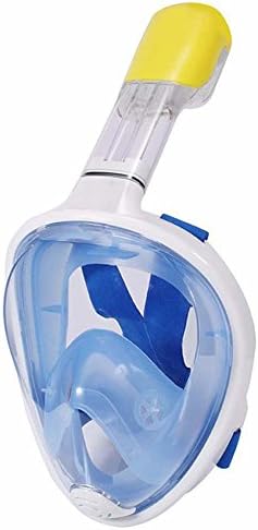180° View Snorkel Mask, JAJA TECH Full Face Easybreath Anti-fog and Anti-leak Technology for Adult L/XL (Blue)