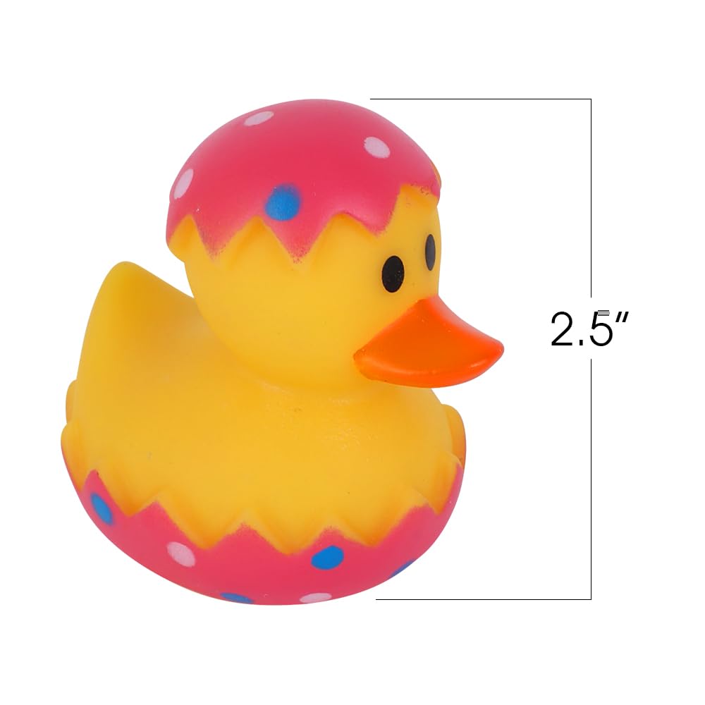 ArtCreativity 2.5 Inch Easter Rubber Ducks For Kids - Bath Toys