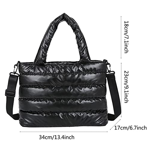 Sac fourre-tout matelassé bleu taille unique en coton pour femme
