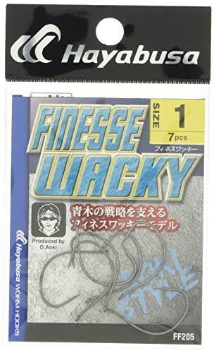 ハヤブサ(Hayabusa) ワームフック フィネスワッキー 1号 7本 ブラックニッケル FF205