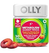 OLLY Metabolism Gummy Rings, Apple Cider Vinegar, Vitamin B12, Chromium, Energy and Digestive Hea...