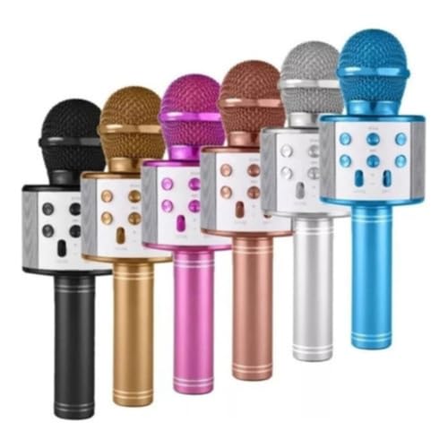Microfone Bluetooth Sem Fio Karaokê Infantil Portátil Caixa De Som Com Efeito De Vozes Para Brincar