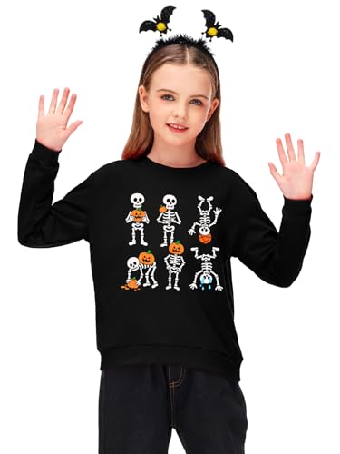 Image of Remimi Kids Halloween Sweatshirt Long Sleeve Thanksgiving Tops 3-14 Years