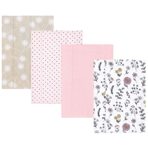 Image of Hudson Baby Unisex Baby Cotton Flannel Burp Cloths, Dandelion Wish, One Size