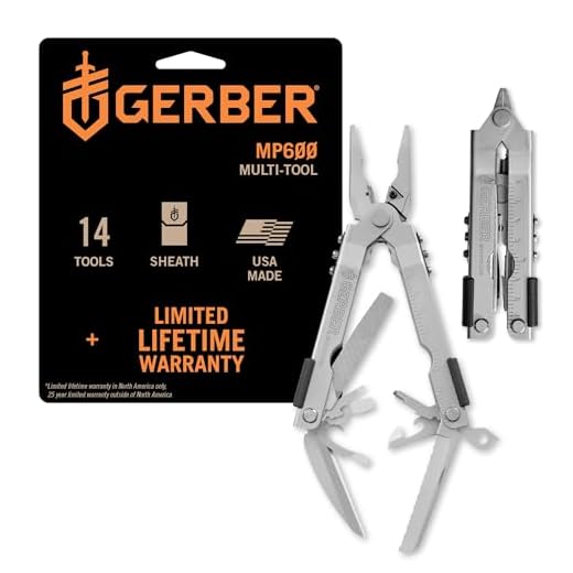 Gerber Gear MP600 14-in-1 Multi Tool - Knife, Pliers, Wire Crimper, Screwdriver - Camping Survival Tool with Sheath - Military Grade - Stainless Steel