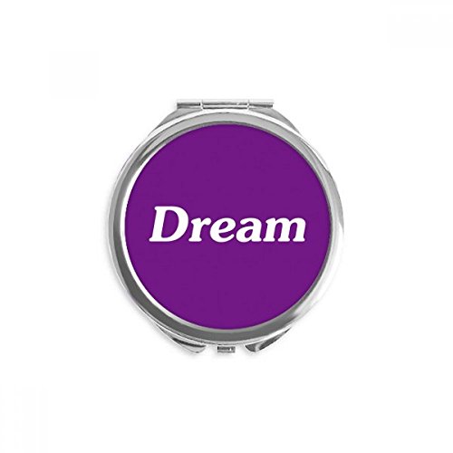 Miroir de poche inspiré avec citation rêve format compact de 2,6 x 2,4 pouces