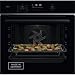 AEG Wifi Einbaubackofen, Serie 6 LED-Touchdisplay, Made in Germany, Pyrolyse Selbstreinigung, Kerntemperatursensor: Für Punktgenaues Garen, AirFry, 45 Automatikprogramme, Schwarz, TS6PB50WAB