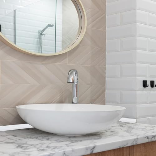 Image of Shower Water Barrier 2 Metre, White Silicone Shower Threshold Water Dam, Self-Adhesive Water Stopper Strip for Bathroom Floor, Flexible Wet & Dry Separation, Easy Cut & Install