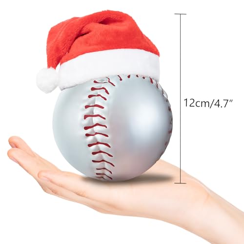 8 cm große Weihnachts-Baseball-Ornament, glasgeblasene Weihnachtskugel, Ornamente für 2023, Weihnachtsbaumschmuck – Weihnachtskugel… – Ansicht 6