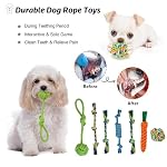 MRSOHRET 20Pcs Puppy Chew Toys for Teething, Dog Chew Toys with Rope Toy, Pet Dog Toothbrush, Treat Balls, Plush Toys and Squeaky Toys for Small Medium Dogs with Basket to Keep Them Busy - Image 4