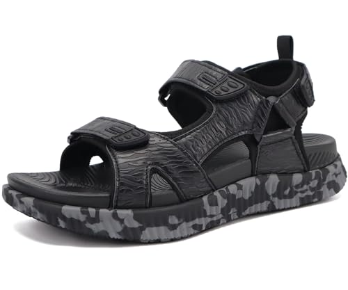 KuaiLu Men's Orthopedic Arch Support Athletic Hiking Sandals Outdoor