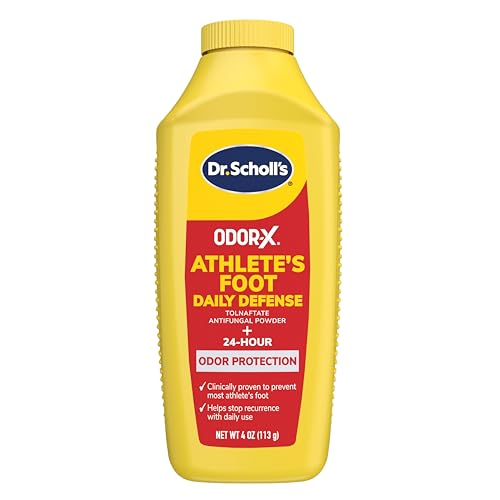 Dr. Scholl’s Odor-X Athlete’s Foot Daily Defense Powder - 24-Hour Odor Protection, Prevents Reoccurrence with Daily Use, Relief from Itching, Burning & Redness, Foot Health